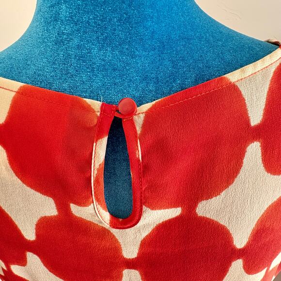 Anthropologie Maeve 100% Silk Draped Abstract Dot Blouse 8 - Picture 11 of 11